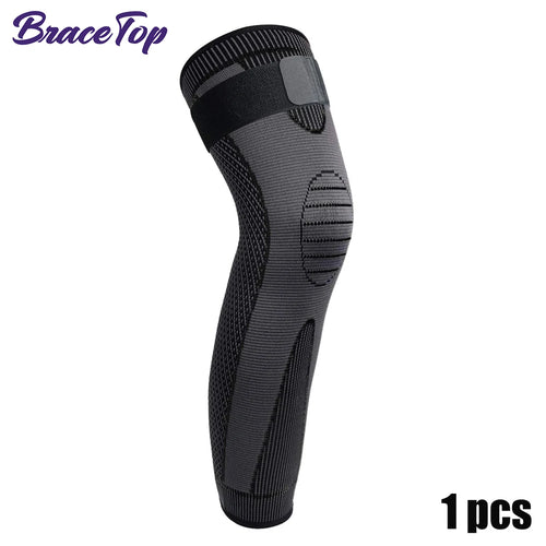 Anti-Slip Lengthen Knee Pad Long Leg Sleeve Bandage Compression Knee Brace Running Sports Warmth Elastic Knee Protector