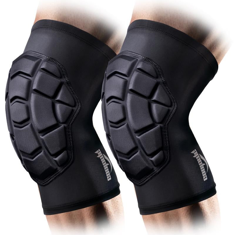 COOLOMG Protective Knee Pads for Basketball Wrestling Volleyball Football Youth Adult Athlete Sports Knee Compression Sleeves Breathable Flexible Impact